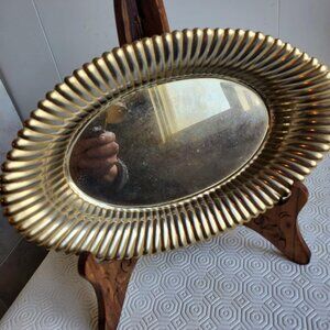 Gold Electronic Plated Brass Table Tray- Perfect for your dressing table